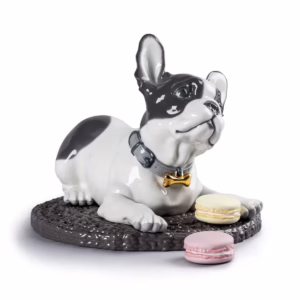 French Bulldog with Macarons Dog Figurine