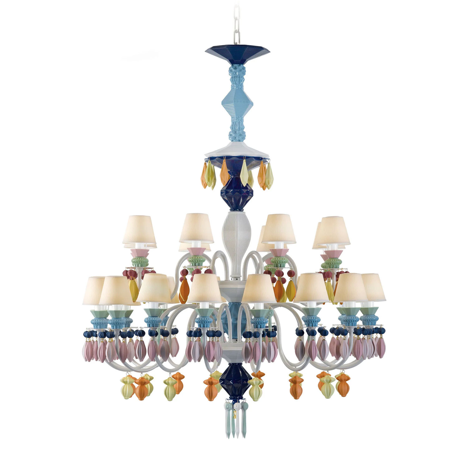 Belle de Nuit 24 Lights Chandelier. Multicolor