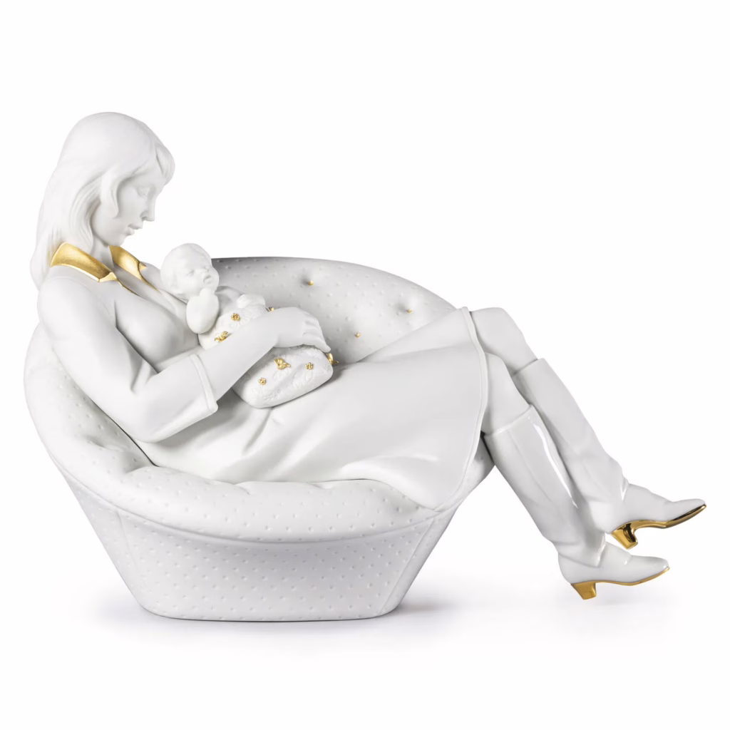 Feels-Like-Heaven-Mother-Figurine.-Golden-Lustre-and-White