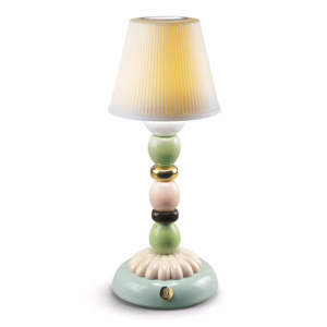 Palm Firefly Golden Fall Table Lamp. Green and Blue
