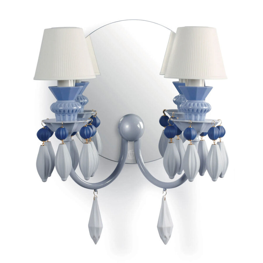 Belle de Nuit 2 Lights Wall Sconce. Blue