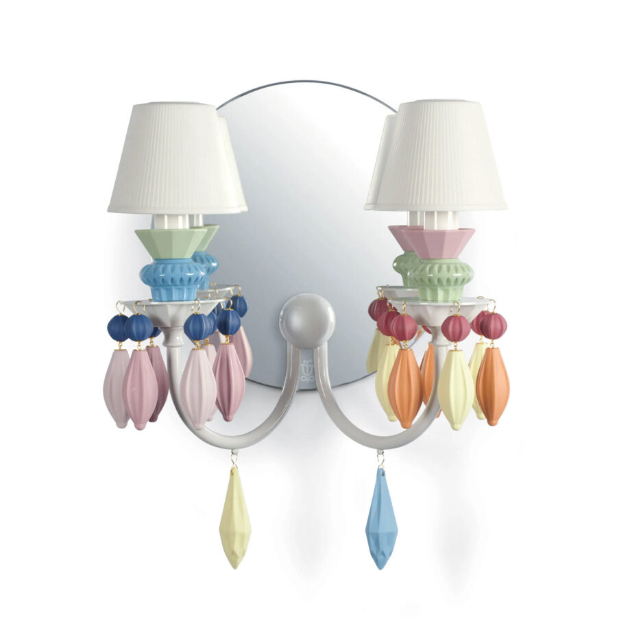 Belle de Nuit 2 Lights Wall Sconce. Multicolor