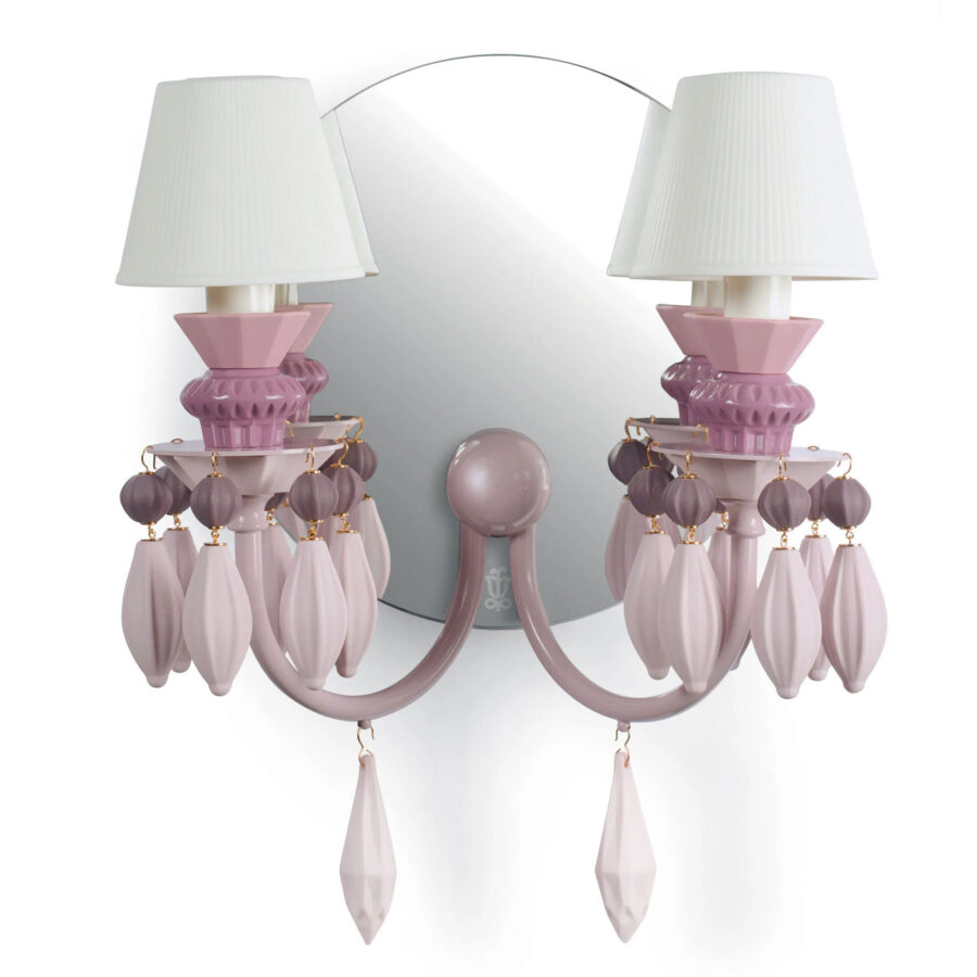 Belle de Nuit 2 Lights Wall Sconce. Pink