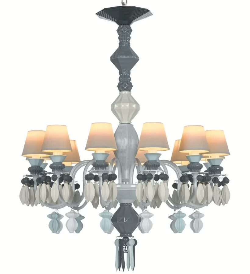 Belle de Nuit 12 Lights Chandelier. Black (Sold Out)
