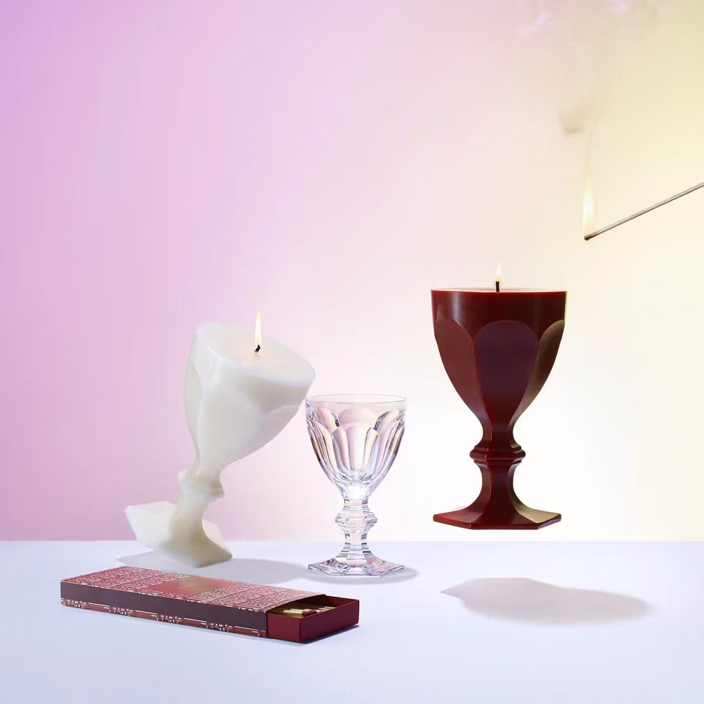 Harcourt Glass Candle Ivory