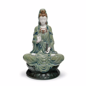 Kwan Yin Figurine. Green