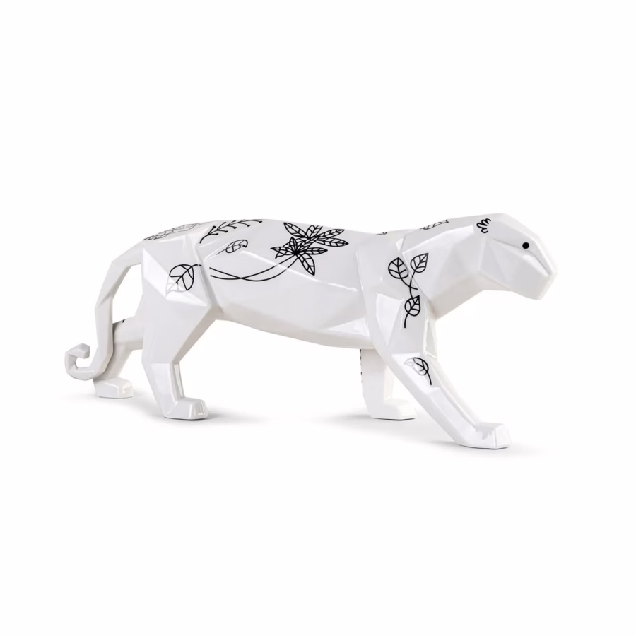 Jungle Panther Black Sculpture