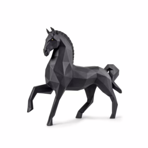 Horse Sculpture. Matte black
