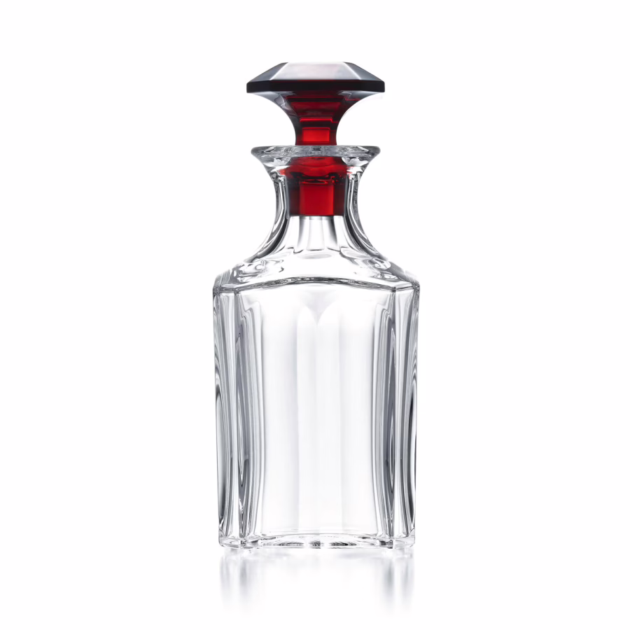 Harcourt 1841 Whisky Decanter Clear & red